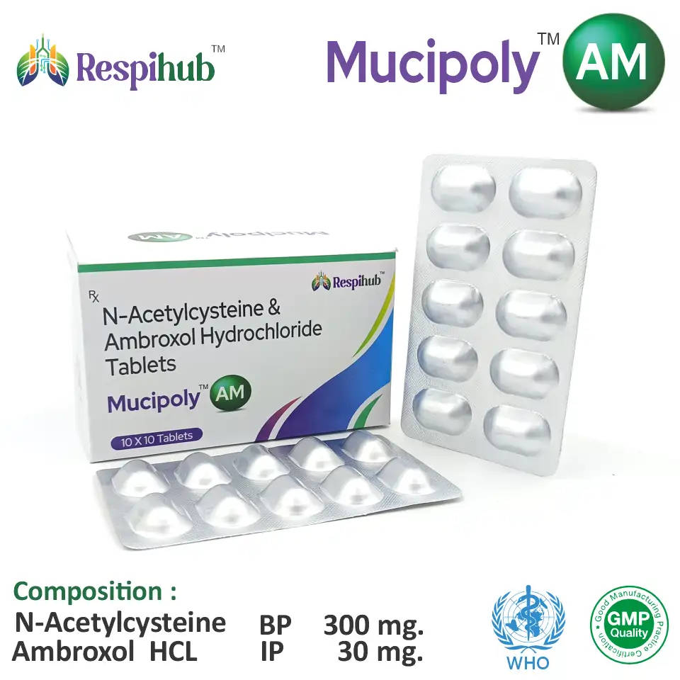 Acetylcysteine 300mg + Ambroxol 30mg Tablet PCD Pharma Franchise